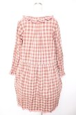 画像2: PINK HOUSE / オリジナルチェックワンピース F ベージュ×赤 Y-25-12-25-153-LO-OP-SZ-ZY (2)