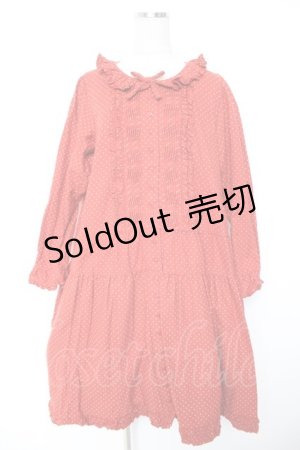画像: PINK HOUSE / ドット柄ティーアドミディワンピース F 赤 Y-25-12-25-155-LO-OP-SZ-ZT615
