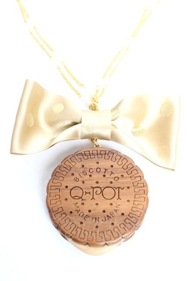 画像1: Q-pot. / ラウンドチョコビスケットネックレス  チョコ Y-25-12-25-020-QP-AC-SZ-ZY (1)