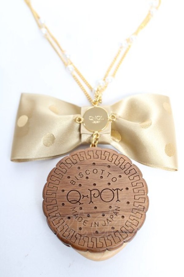 画像2: Q-pot. / ラウンドチョコビスケットネックレス  チョコ Y-25-12-25-020-QP-AC-SZ-ZY (2)