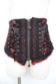 画像1: Ozz oneste / レースアップコルセット  黒×赤 Y-25-12-25-159-OO-TO-SZ-ZY (1)