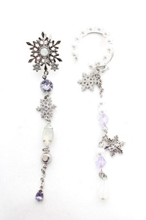 画像: axes femme / スノークリスタルイヤリング  シルバー Y-25-12-25-021-AX-AC-SZ-ZY