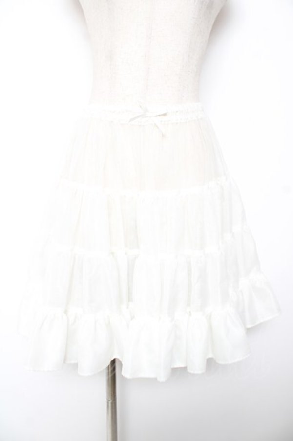 画像1: Emily Temple cute / オーガンジーのペチコート  白 Y-25-12-25-166-ET-SK-SZ-ZY (1)