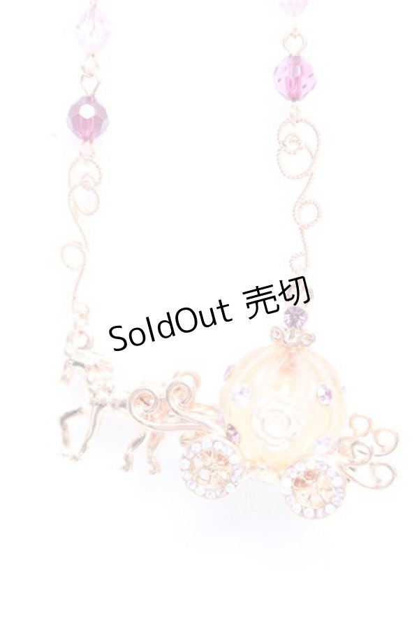 画像1: axes femme / メルヘン馬車ネックレス  アワピンク Y-25-12-25-022-AX-AC-SZ-ZY (1)