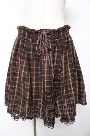 画像: axes femme / ラメストライプスカート M 茶 Y-25-12-25-169-AX-SK-SZ-ZY