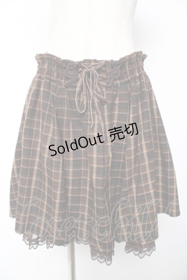 画像1: axes femme / ラメストライプスカート M 茶 Y-25-12-25-169-AX-SK-SZ-ZS (1)