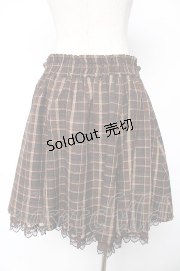 画像2: axes femme / ラメストライプスカート M 茶 Y-25-12-25-169-AX-SK-SZ-ZS (2)