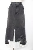 画像1: axes femme NOSTALGIE / 裾レースデニムスカート M 黒 Y-25-12-25-170-AX-SK-SZ-ZY (1)