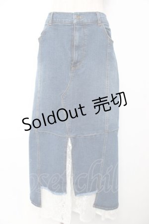 画像: axes femme NOSTALGIE / 裾レースデニムスカート M インディゴ Y-25-12-25-171-AX-SK-SZ-ZS