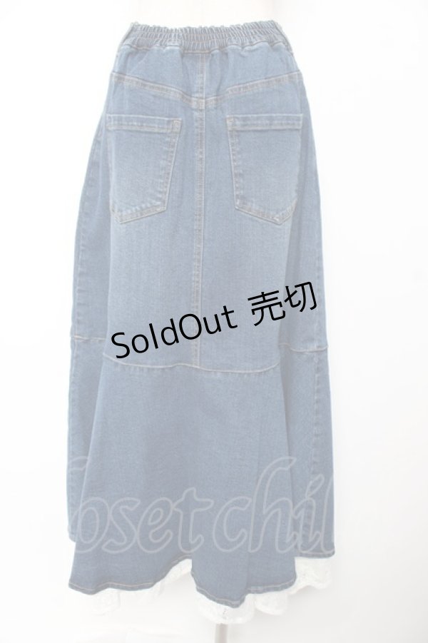 画像2: axes femme NOSTALGIE / 裾レースデニムスカート M インディゴ Y-25-12-25-171-AX-SK-SZ-ZS (2)