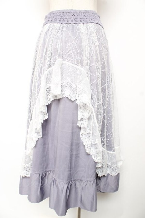 画像2: axes femme POETIQUE / ダークロマンスロングスカート M グレー Y-25-12-25-172-AX-SK-SZ-ZY (2)