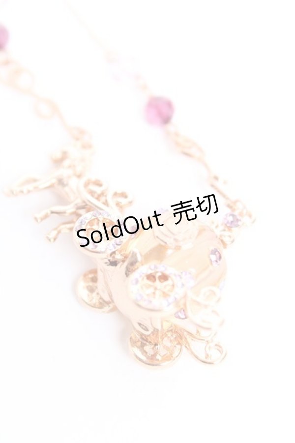 画像2: axes femme / メルヘン馬車ネックレス  アワピンク Y-25-12-25-022-AX-AC-SZ-ZY (2)