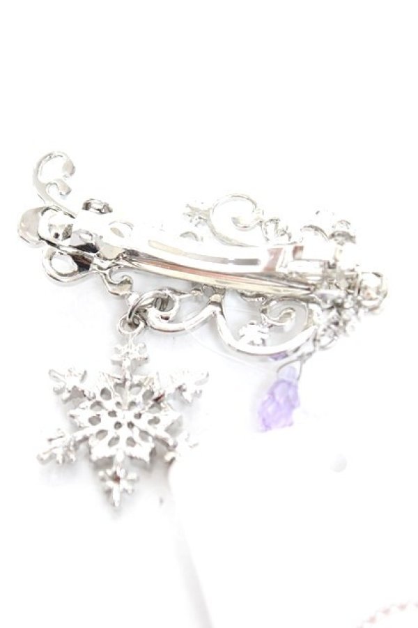 画像2: axes femme / スノーモチーフバレッタ  シルバー Y-25-12-25-023-AX-AC-SZ-ZY (2)