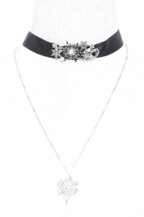 画像1: axes femme / スノークリスタルチョーカー  シルバー Y-25-12-25-028-AX-AC-SZ-ZY (1)