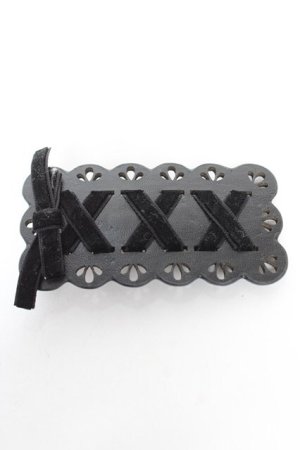 画像: axes femme POETIQUE / レースアップヘアクリップ  黒 Y-25-12-25-030-AX-AC-SZ-ZY