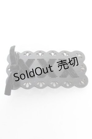 画像: axes femme POETIQUE / レースアップヘアクリップ  黒 Y-25-12-25-030-AX-AC-SZ-ZY