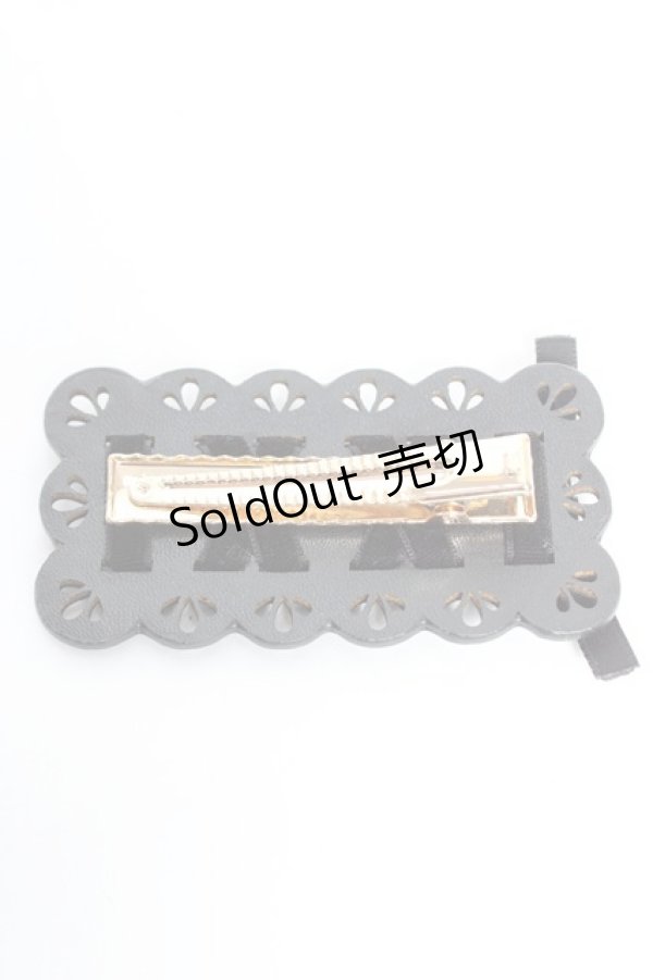 画像2: axes femme POETIQUE / レースアップヘアクリップ  黒 Y-25-12-25-030-AX-AC-SZ-ZY (2)