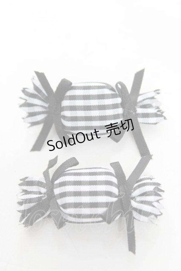 画像1: Snowdrop to Saint Maria / ふわふわキャンディクリップ  黒 Y-25-12-25-034-LO-ZA-SZ-ZY (1)