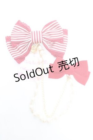 画像: Angelic Pretty / Royal Crownストライプリボンブローチ  ワイン Y-25-12-25-041-AP-AC-SZ-ZY