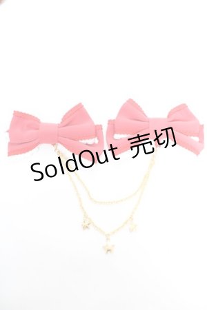 画像: Angelic Pretty / Carnival Little Star Twinリボンクリップ  レッド Y-25-12-25-043-AP-AC-SZ-ZY