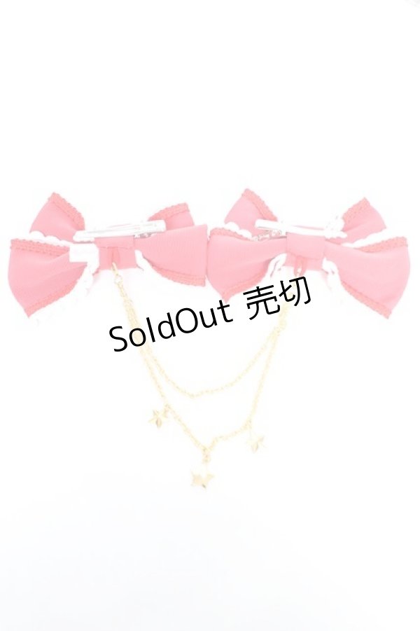 画像2: Angelic Pretty / Carnival Little Star Twinリボンクリップ  レッド Y-25-12-25-043-AP-AC-SZ-ZY (2)