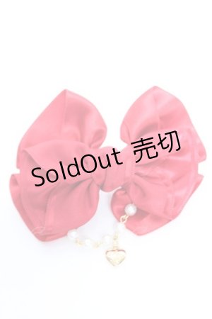 画像: Angelic Pretty / Etudeリボンバレッタ  レッド Y-25-12-25-044-AP-AC-SZ-ZY