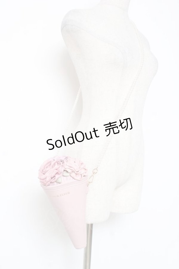 画像1: Maison de FLEUR / ブーケショルダーバッグ F ピンク Y-25-12-27-028-LO-BG-SZ-ZY (1)