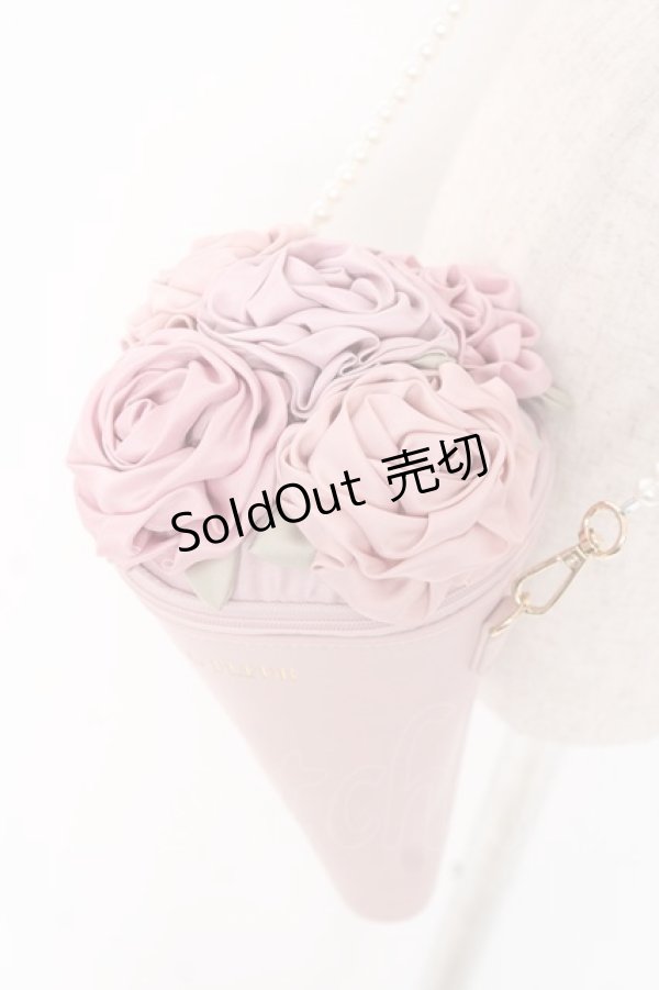 画像3: Maison de FLEUR / ブーケショルダーバッグ F ピンク Y-25-12-27-028-LO-BG-SZ-ZY (3)