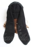 画像3: REFLEM / 安全ピン付きうさ耳ニットキャップ F ブラック Y-25-12-27-031-PU-AC-SZ-ZY (3)