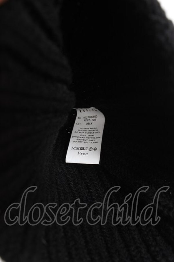 画像5: REFLEM / リングピアス付き猫耳ニット帽 F ブラック Y-25-12-27-032-PU-AC-SZ-ZY (5)