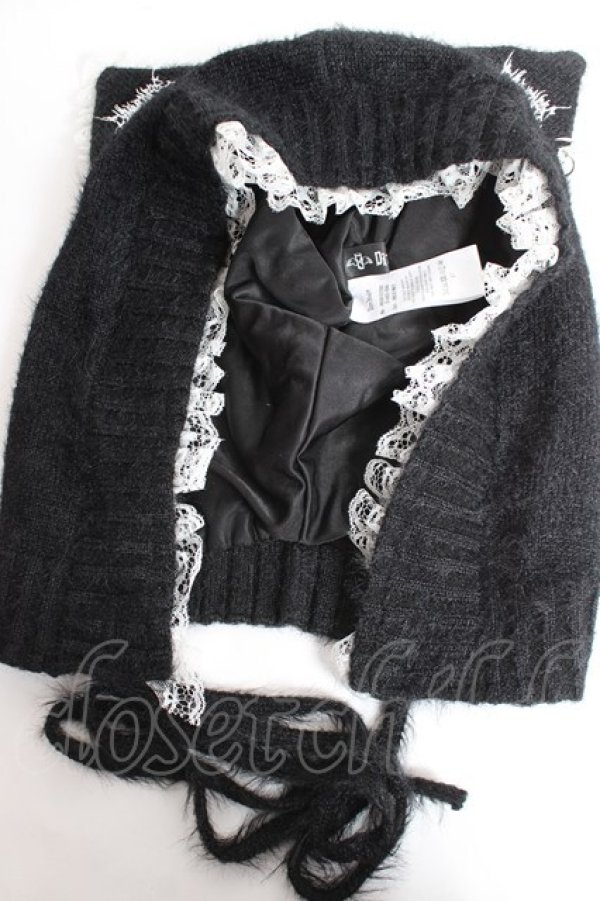 画像5: Dim Moire / Evil Catフード F ブラック Y-25-12-27-033-PU-AC-SZ-ZY (5)