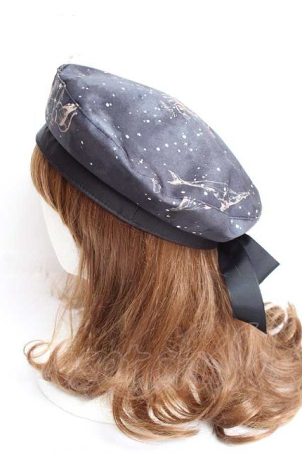 画像2: Amavel / Fantasy Milkywayベレー  黒 Y-25-12-27-035-CA-AC-SZ-ZY (2)