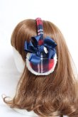 画像2: Emily Temple cute / タータンイヤーマフ  赤×紺 Y-25-12-27-036-ET-ZA-SZ-ZY (2)