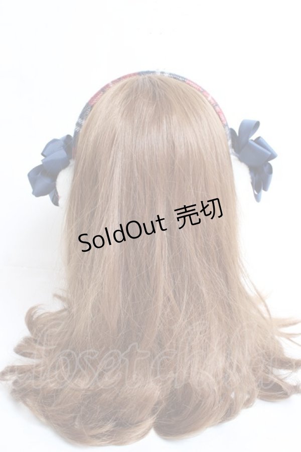 画像4: Emily Temple cute / タータンイヤーマフ  赤×紺 Y-25-12-27-036-ET-ZA-SZ-ZY (4)