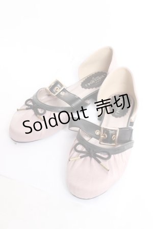 画像: axes femme POETIQUE / ギャザーバレリーナパンプス M ピンク Y-25-12-27-037-AX-SH-SZ-ZY