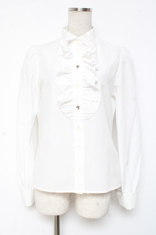 画像1: Moi-meme-Moitie / ウィングカラードレスシャツ 9号 ホワイト Y-25-12-27-040-MO-BL-SZ-ZY (1)