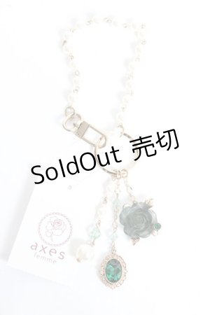 画像: axes femme / フェイバリットローズチャーム  グリーン Y-25-12-27-005-AX-AC-SZ-ZY