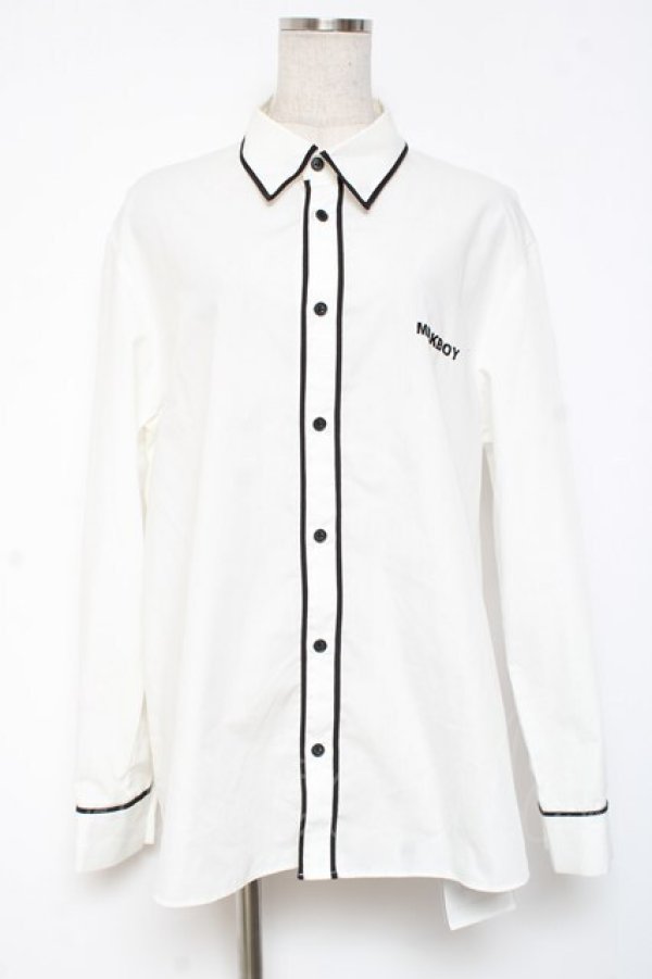 画像1: MILKBOY / LOGO BERET F ホワイト×ブラック Y-25-12-27-041-MB-BL-SZ-ZY (1)