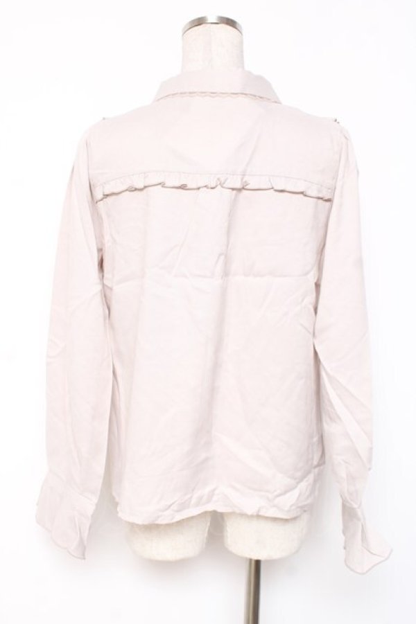 画像2: axes femme / 襟付刺繍ブラウス M 淡ピンク Y-25-12-27-044-AX-BL-SZ-ZY (2)