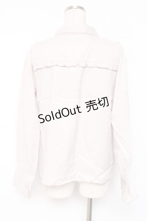 画像2: axes femme / 襟付刺繍ブラウス M 淡ピンク Y-25-12-27-044-AX-BL-SZ-ZS (2)