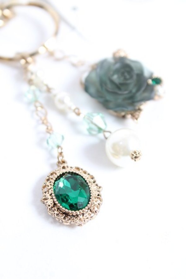 画像3: axes femme / フェイバリットローズチャーム  グリーン Y-25-12-27-005-AX-AC-SZ-ZY (3)