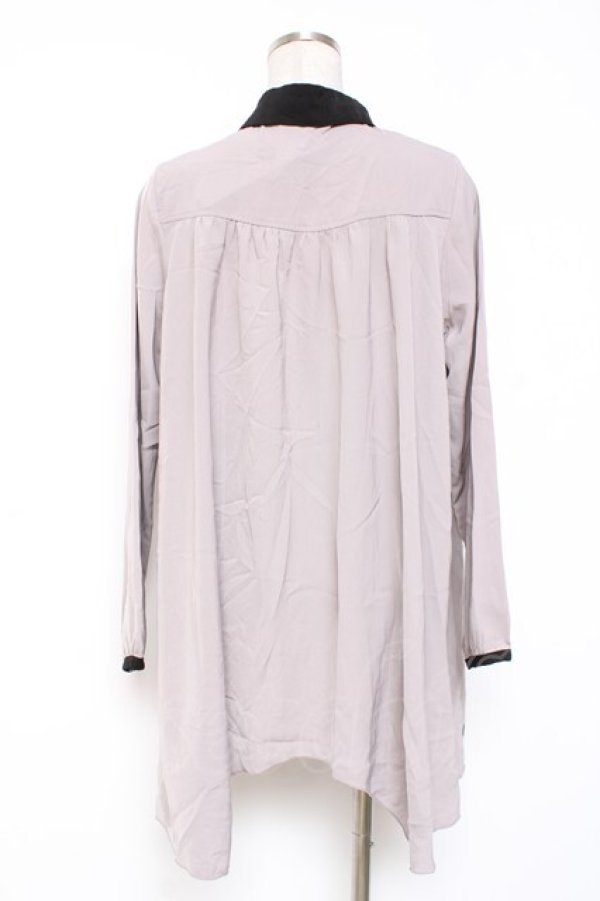 画像2: axes femme / 裾刺繍チュニック M グレー Y-25-12-27-047-AX-OP-SZ-ZY (2)