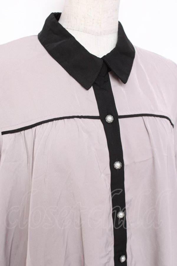 画像3: axes femme / 裾刺繍チュニック M グレー Y-25-12-27-047-AX-OP-SZ-ZY (3)