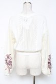 画像2: axes femme / フラワーブーケ刺繍カーデ M 生成り Y-25-12-27-049-AX-TO-SZ-ZY (2)