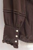 画像3: axes femme / シャボ付きラッフルブラウス M 茶 Y-25-12-27-050-AX-BL-SZ-ZY (3)