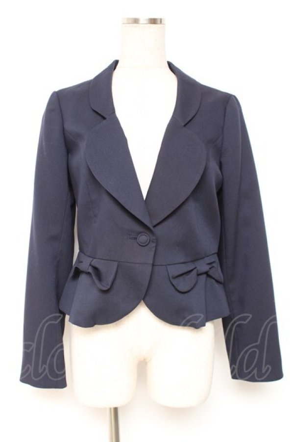 画像1: Secret Honey / リボンジャケット 2 紺 Y-25-12-27-055-CA-JA-SZ-ZY (1)