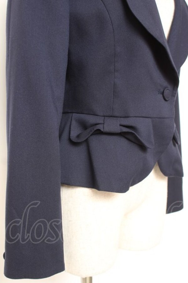 画像4: Secret Honey / リボンジャケット 2 紺 Y-25-12-27-055-CA-JA-SZ-ZY (4)