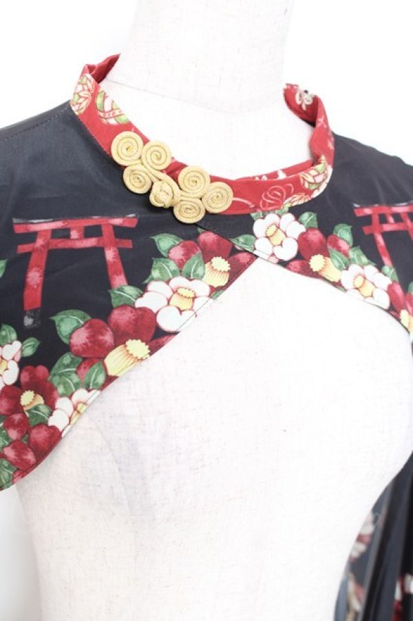 画像4: Royal Princess Alice / お狐様振袖ジャケット/絢爛白狐(たまコラボレーション)  黒 Y-25-12-27-056-LO-TO-AS-ZY (4)