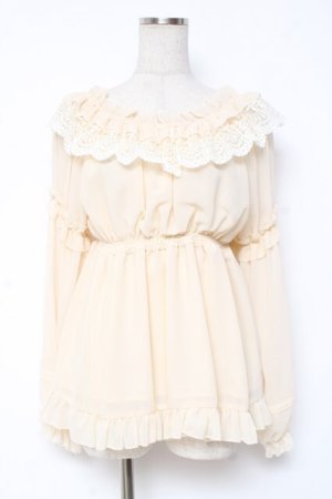 画像: lolitimes / オフショルブラウス  生成り Y-25-12-27-057-LO-BL-SZ-ZY