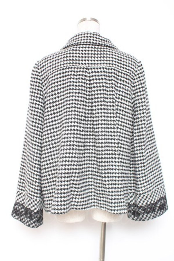 画像3: axes femme / ベロアリボン付ショートコート M 黒 Y-25-12-27-060-AX-CO-SZ-ZY (3)